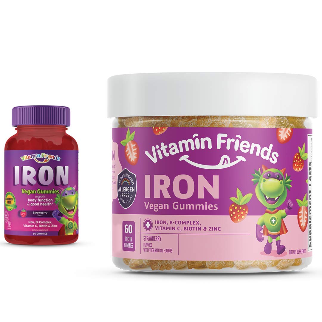 Vitamin Friends Iron Multivitamin for Kids Vegan (60 Day Supply