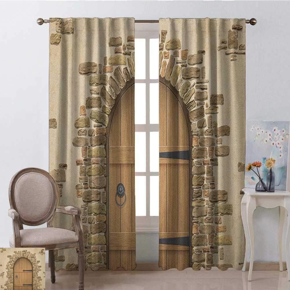 Amazon Com Youpinnong Rustic Curtains Sliding Glass Doors Wine