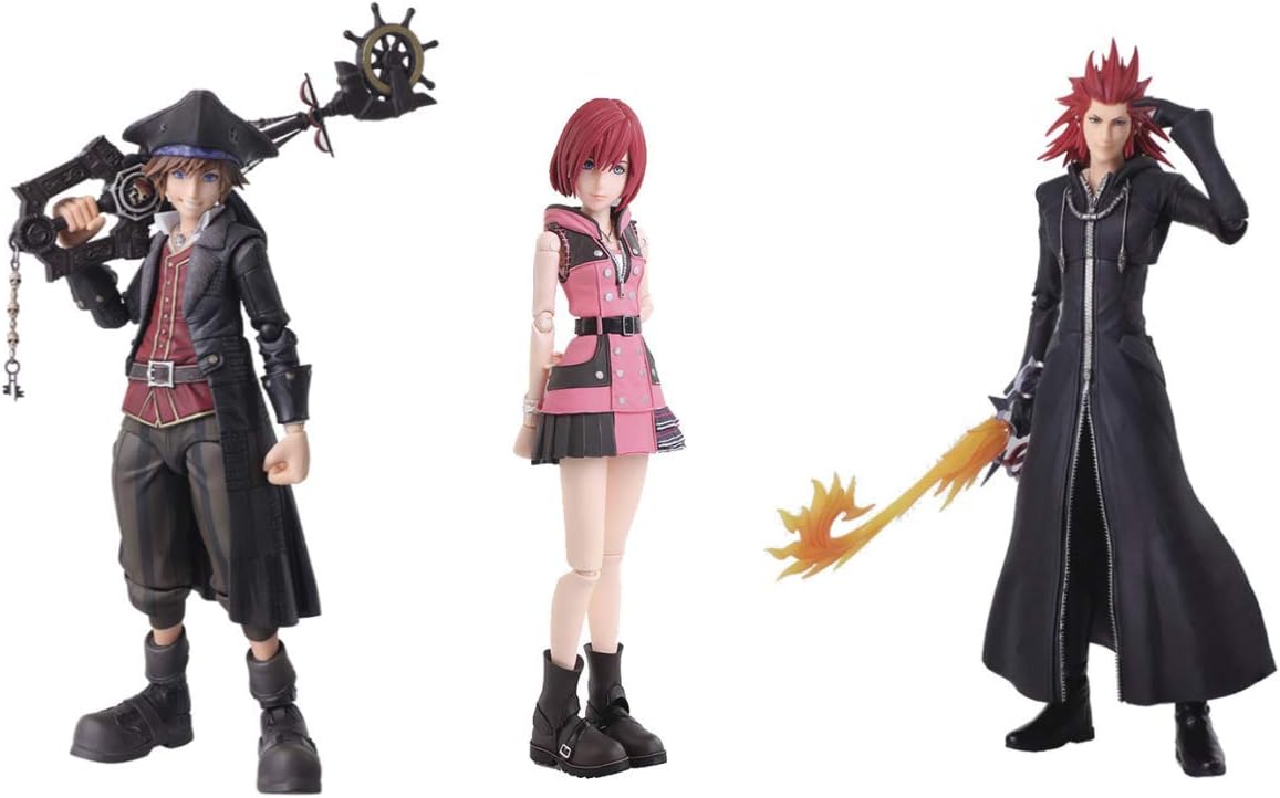 Kingdom Hearts III: Axel, Sora, Kairi Bring Arts Figure Set