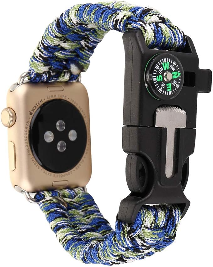 Woven Nylon Rope Paracord Wrist Band for Apple Watch 38mm