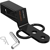 2 Inch 3-Way ATV UTV Trailer Hitch Adapter with Pin | Heavy duty hitch attachment fits standard 2-inch receiver hitches for ATV and UTV