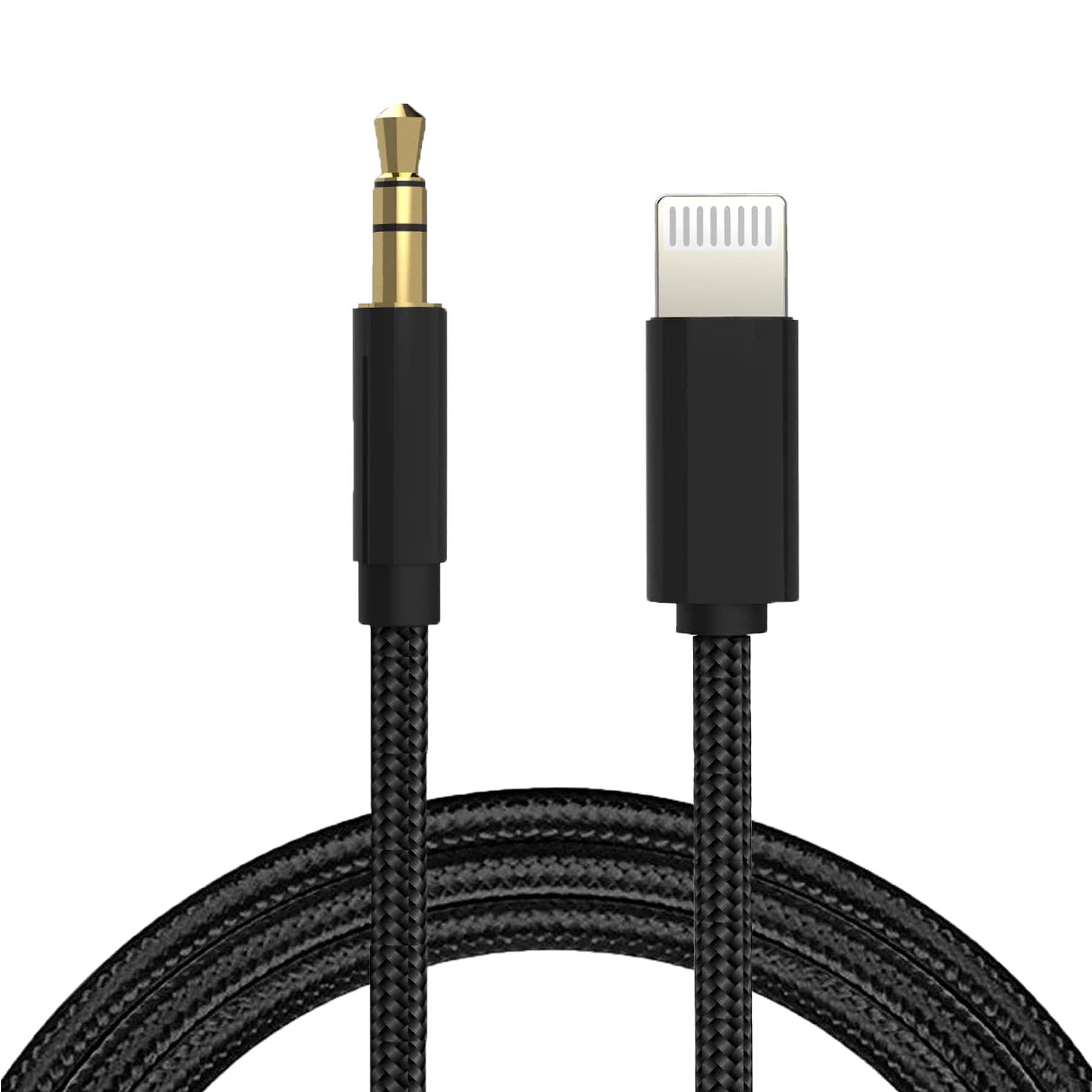 Photo 1 of Aux Cord for iPhone,[Apple MFi Certified] Lightning to 3.5mm AUX Cable for Car Stereo, Headphone, Auxiliary Cable Compatible with iPhone 14 13 12 11 XS XR X 8 7 6 Nylon Braid Black 3.3FT
