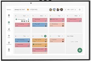 IMLIFE 10.1 inches Wifi Smart Touchscreen Digital Calendar with Touchtime App Syncing with Multiple Phones in Two - way, for Chore Chart, Daily Meal Plan, Interactive Display for Family Schedules and Cloud Photo