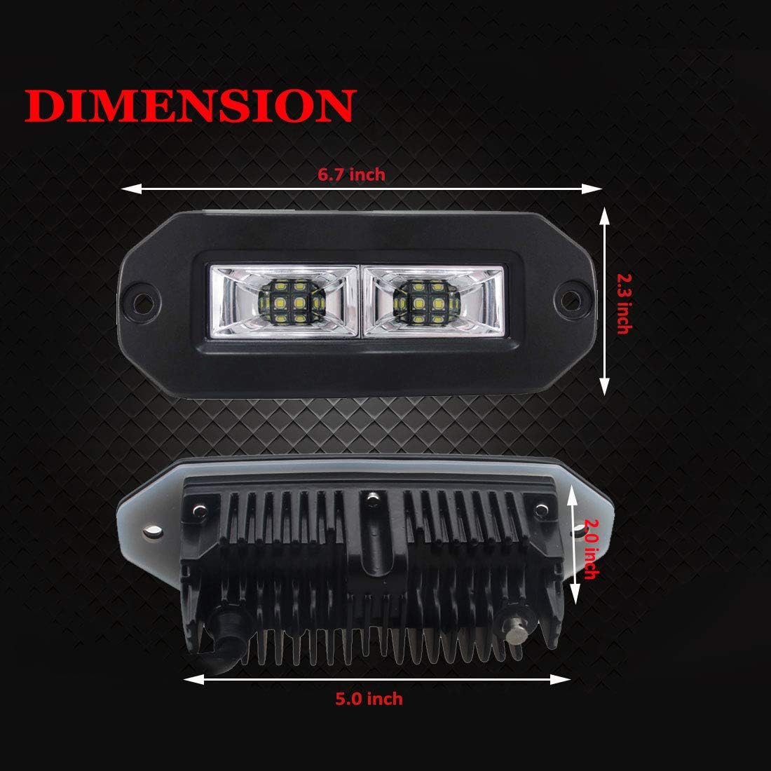 Flush Mount Led Pod Light Samlight 2Pcs 40W Flood CREE Led Work Light