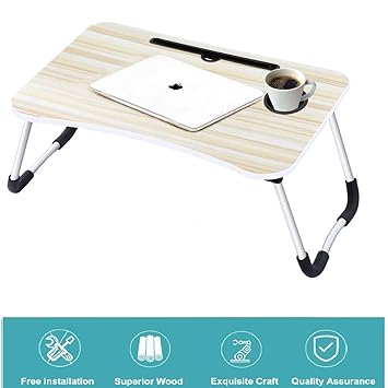 Meditive Adjustable Laptop Bed Table Lap Desk Portable Bed Tray