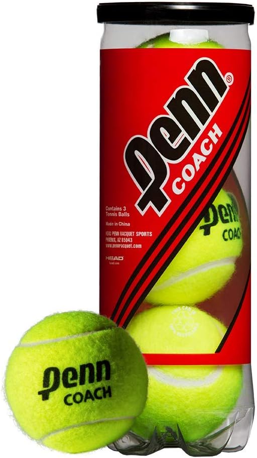 Penn Coach Pressurized Tennis Balls - Regular Duty Felt Practice & Training Tennis Balls 3 Balls (Pack of 12) : Sports & Outdoors