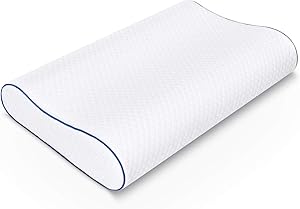 SORMAG Memory Foam Pillow, Neck Pillows for Pain Relief Sleeping, Cooling Gel Cervical Pillow for Neck Pain, Ergonomic Contour Pillow for Side and Back Sleepers, Bed Pillows for Sleeping, Queen Size