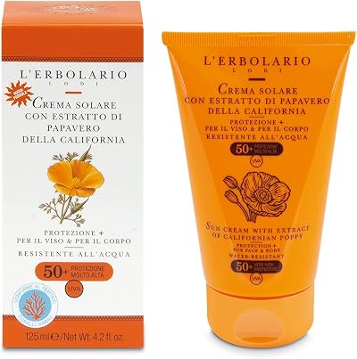 L'Erbolario Face Body Sun Cream SPF 50+ 125ml High Protection