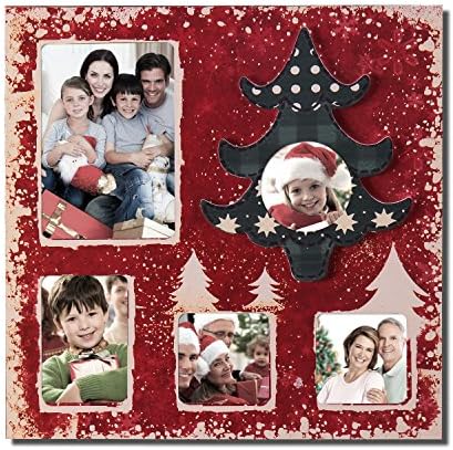 Red Wood Collage Picture Frame, 5 Opening, Various Sizes
