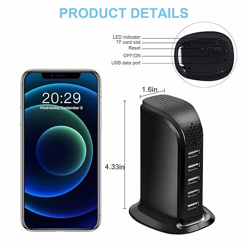 WiFi USB Charger Hidden Camera, Indoor Security Spy Camera 1080P