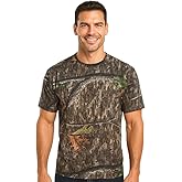 Authentic Realtree and Mossy Oak Camo Crewneck Short Sleeve Cotton Polyester Tee Unisex Adult Hunting Shirt