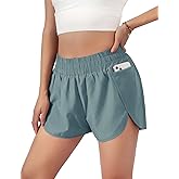 Blooming Jelly Women's Quick-Dry Running Shorts Workout Sport Layer Active Shorts with Pockets 1.75"