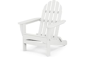 POLYWOOD AD5030WH Classic Folding Adirondack Chair, White 35.7 x 29 x 35.7 inches