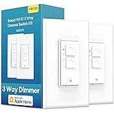 meross 3-Way Dimmer Smart Switch for LED Light, 3 Way Only, Neutral Wire Required, Compatible with Apple HomeKit, Alexa, Hey 