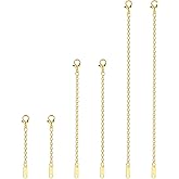 6pcs Necklace Extenders for Women, 2" 4" 6" Jewelry Chain Extension Set Hypoallergenic Bracelet Chain Extenders Extension Chains for Jewelry Making Necklace Bracelet Anklet(Gold)