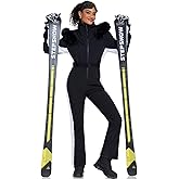 YEEFINE Women's Ski Suit One Piece Jumpsuits Snowsuits Waterproof Snowboard Suit Winter Outdoor Ski Jacket and Pants