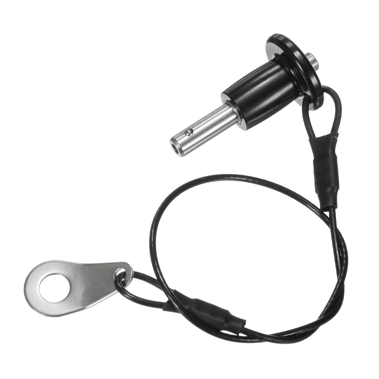 M METERXITY Push-Button Ball Locking Pin, 3/16" [5mm] Dia., 25/64 [10mm] Usage Length Quick Release Lock Pins W Lanyard Cable for Speaker/Aviation/Gym/Machine [304 Stainless Steel]