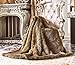 Lindsey Home Fashion Faux Fur Throw, Blankets for Bed Super Soft Fiber, Mink, Wolf, Bear, Coyote, 60