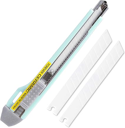 Amazon 日本製 セラミック製カッターナイフ オルセラカッターsクリップ付き グリーン 替刃2枚 カッター替刃 文房具 オフィス用品