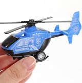 NUOBESTY Mini Pull Back Helicopter Toy 4.5 Inch Inertia Plane for Kids Realistic view 3