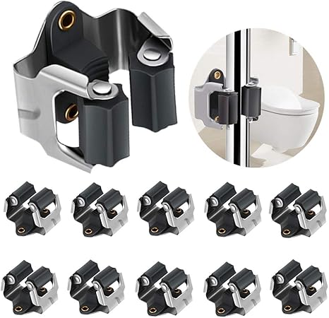 Amazon Co Jp モップホルダー ほうきホルダー 壁掛けモップハンガー ローラーフック トイレ収納 清掃用具ツール収納 傘立て キッチン お風呂 ガレージ オフィス 玄関 取付用ネジ付き 耐荷重5kg 10 ホーム キッチン