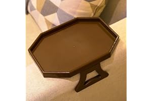 GREENANTS TV Tray Sofa Arm Clip on Snack Table Sofa Armrest Clip Table Tray Plastic Chair Armrest Tray Organizer (Brown)
