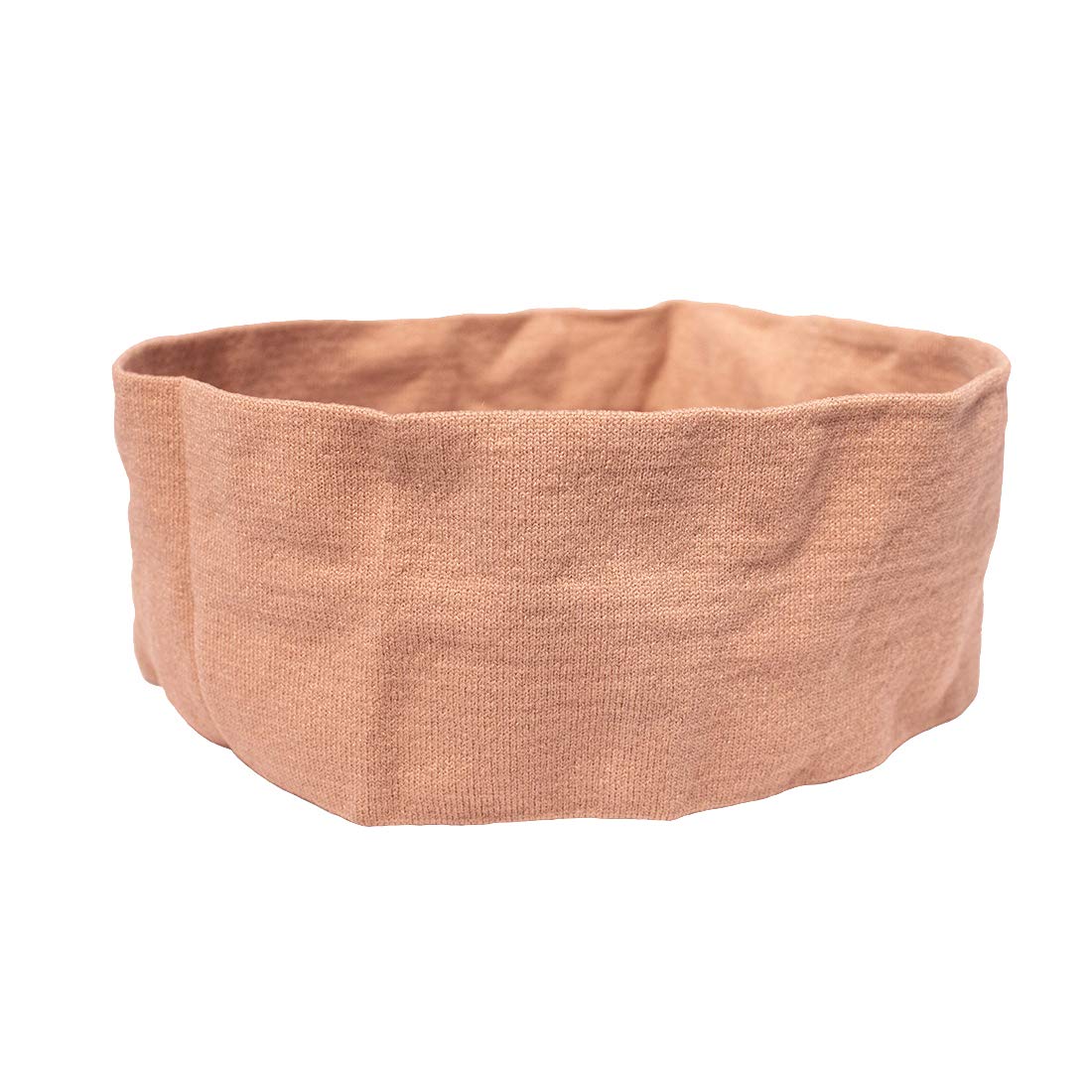 Mia Basic Cloth Headband, Hair Accessory Made In Italy, Solid Light Brown Beige Camel, 2 Inches Wide, For Women, Girls, Athletes 1pc