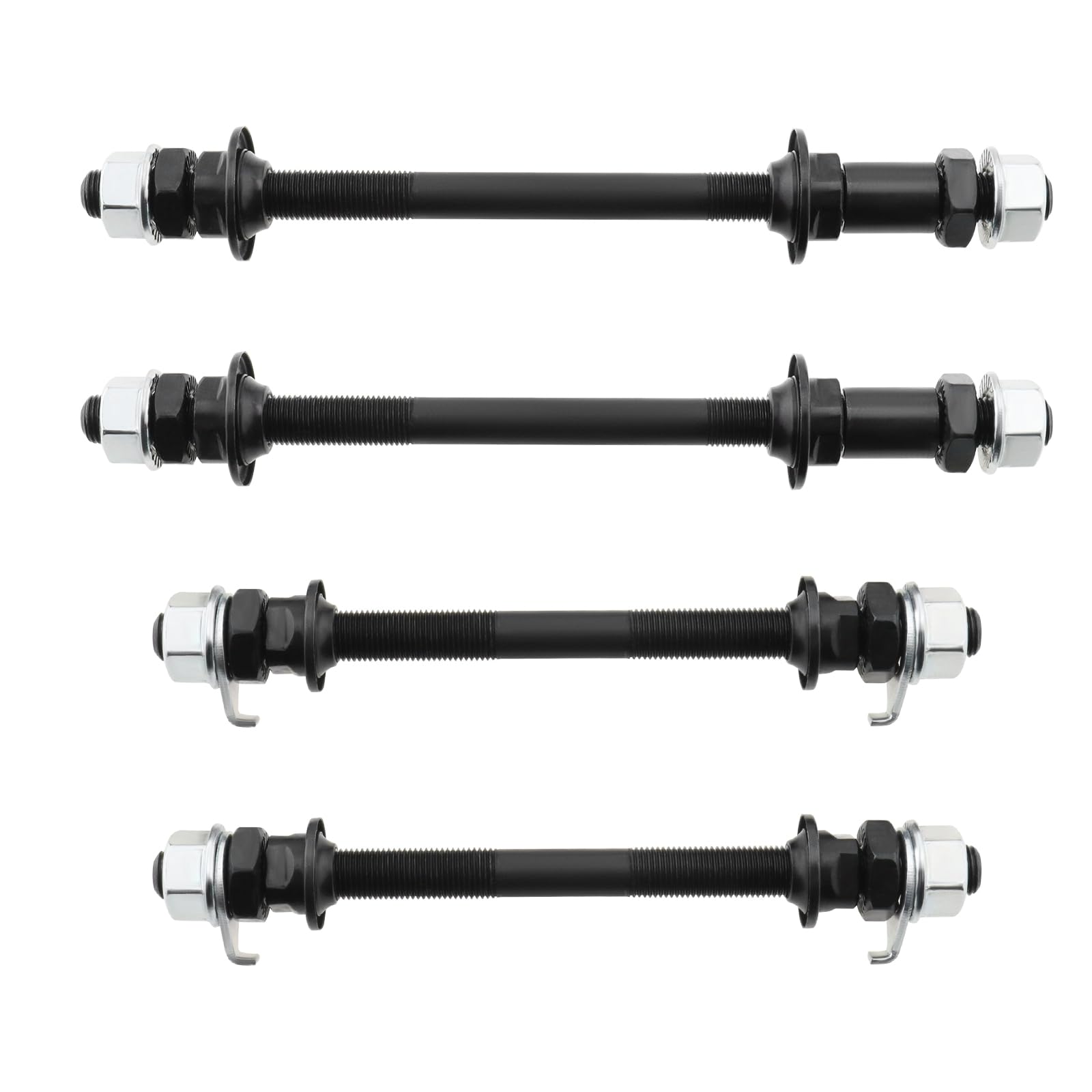 LT Easiyl 4pcs Bike Solid Axles Bicycle Front Rear Wheel Axle Bike Wheel Hub Axle Bike Repair Tool Accessories for Road Bikes Mountain Bikes
