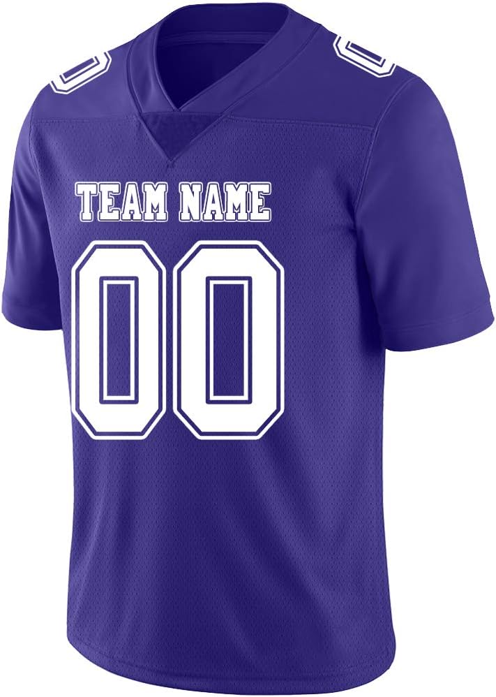 Custom Football Jerseys Design Your Own Practice Mesh Jersey T-Shirts with Your Team, Name and Number