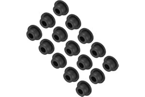 MECCANIXITY 15pcs T-Shaped Silicone Plugs 20mm 3/4 Inch Dia Snap in Plug Hole Seal Cover Round Rubber Stopper for Kitchen Rubber Bulkheads Waterproof Sealing Plugs Black