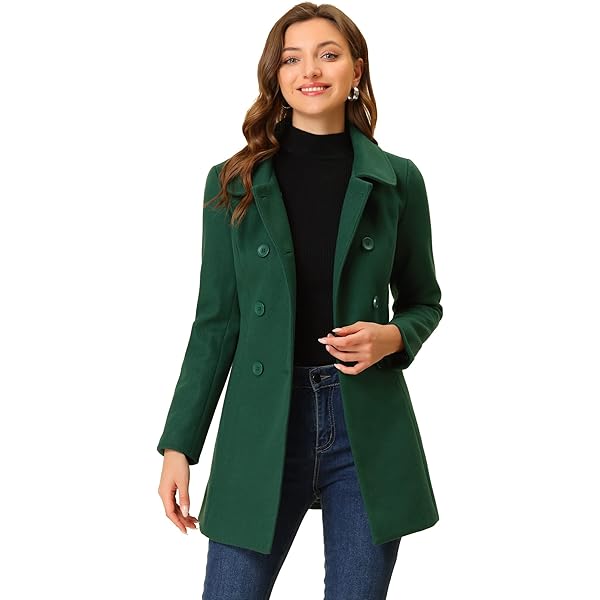 Amazon.com: Allegra K Women's Stand Collar Coats Belted Mid