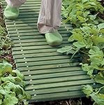 Portable Backyard Garden Wood Pathway Green Set of 4 = 12 Ft
