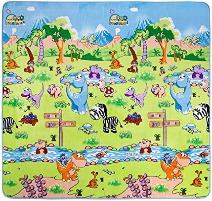 Kids Play Rug Children's Area Rug Baby Infants Nursery Rug Kids Play Mat Kids Learning Carpet (75" x 58", Safari)