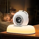 Glocusent White Noise Machine with Night Light, 62 Soothing Sounds | 9 Colors Night Light Portable Sound Machine - Baby Sound Machine for Sleeping, Noise Canceling for Home Office Travel
