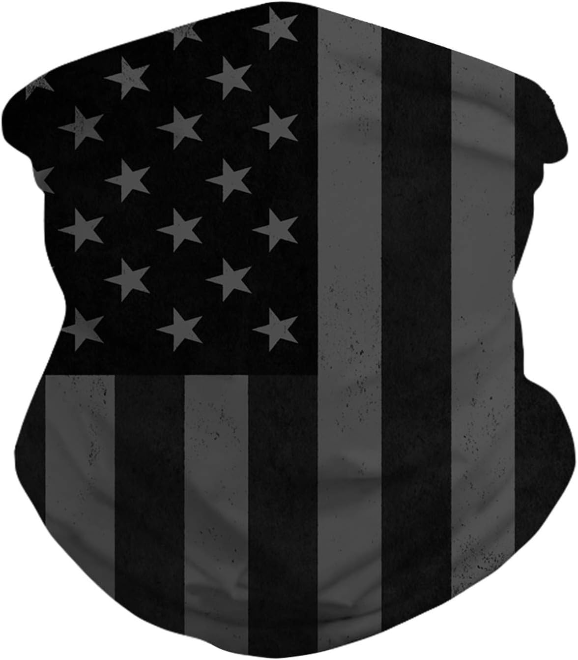 SAMEFAR Unisex Seamless Bandana for Rave Face Bandana Dust Wind UV Sun Protection Neck Gaiter Tube Headwear Bandana for Women Men Festival Party Motorcycle Riding Fishing Outdoor American Flag Black