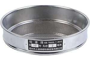 Stainless Steel Test Sieve 4/10/20/60 Mesh Lab Standard Test Sieve Economy for Industrial Laboratory Flour for Baking Fine Me