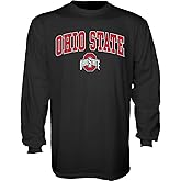 Blue 84 Men's Ohio State Buckeyes Long Sleeve T Shirt Black Arching Over, Ohio State Buckeyes Black, XX-Large