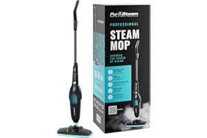 PurSteam Professional Steam Mop | Multi-Surface Floor Cleaner for Hardwood, Tile, Laminate & Carpet | Fast Heating, Lightweig