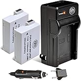 BM Premium 2-Pack of LP-E8 Batteries and Battery Charger for Canon EOS Rebel T2i, T3i, T4i, T5i, EOS 550D, EOS 600D, EOS 650D