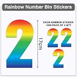 Sara Prints Pack of 3 Wheelie Bin Stickers 17 cm Waterproof Outdoor Numbers view 3