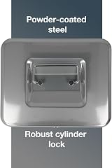 Westcott Lockable Cash Box 20 cm Steel 2 Keys Removable Tray Silver E-51001 view 4