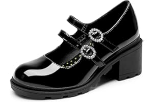 DREAM PAIRS Girls Mary Jane Dress Shoes Chunky Platform Uniform School Dress Party Shoes for Little Big Kid