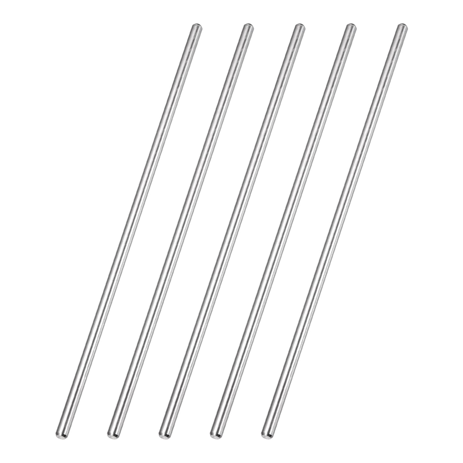 sourcing map 5 Pack RC Wheel Axle Pin, 5x200mm Steel Hex Wheel Hub Nut Pin Replacement for DIY RC Car Truck Boat Helicopter Model Part, Silver