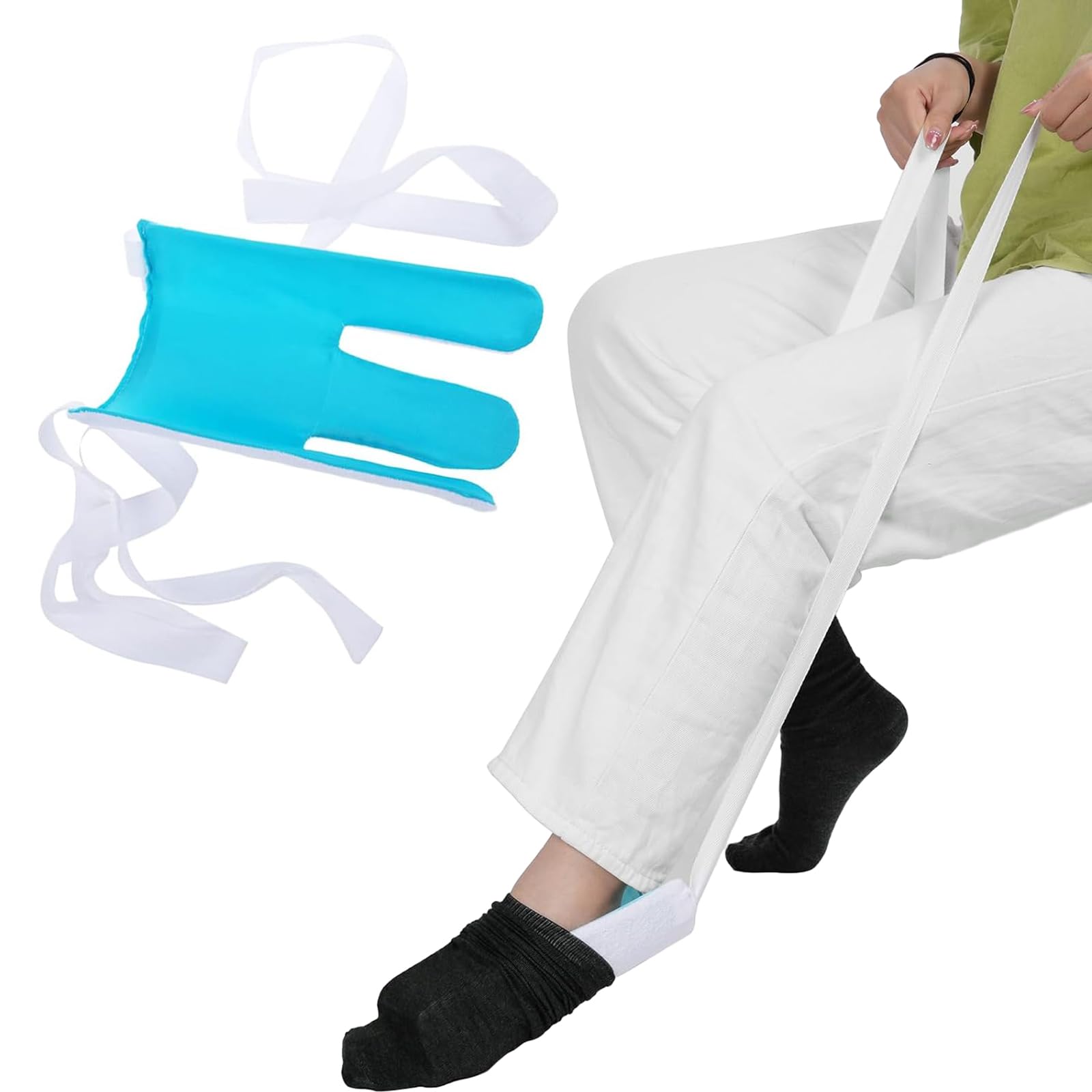 aqlbhz Sock Aids for Putting Socks On and Off Helper Aids Tool Disabled Aids Sock Helper Aids Tool Pull Up Assistance Help Sock Pulling Assist Device for Elderly Pregnant Diabetics Disabled