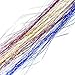 SWACC 48” Hair Tinsel 7200 Strands 12 Colors 12 Pack in Set -Sparkling & Shiny Hair Tinsel Extensions Colored Party Highlights Glitter Extensions Multi-Colors Hair Streak Bling Hairpieces