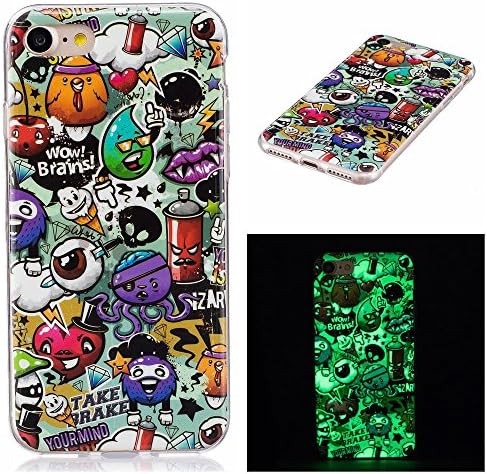 iPhone 7 Case, Firefish Noctilucent Slim Soft Cover [Anti Slip] Resistant Scratch Case Charming Protective Case With Back Panel for Apple iPhone 7-Deer-B