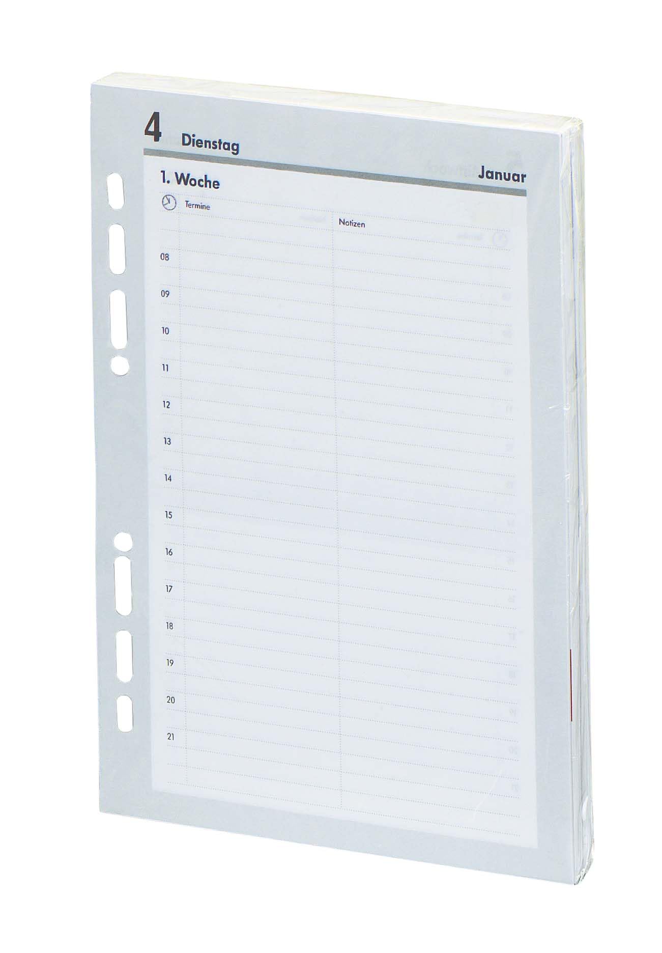 Bsb Replacement insert for calendar 2022 - size approx. A5 - 6 holes - for bsb Manager Terminplaner Organizer
