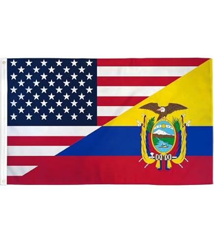 SHATCHI 5x3 FT Ecuador National Flag – Large Ecuadorian Banner With 2 Eyelets For Sports Events, World Cup, & Street Parties