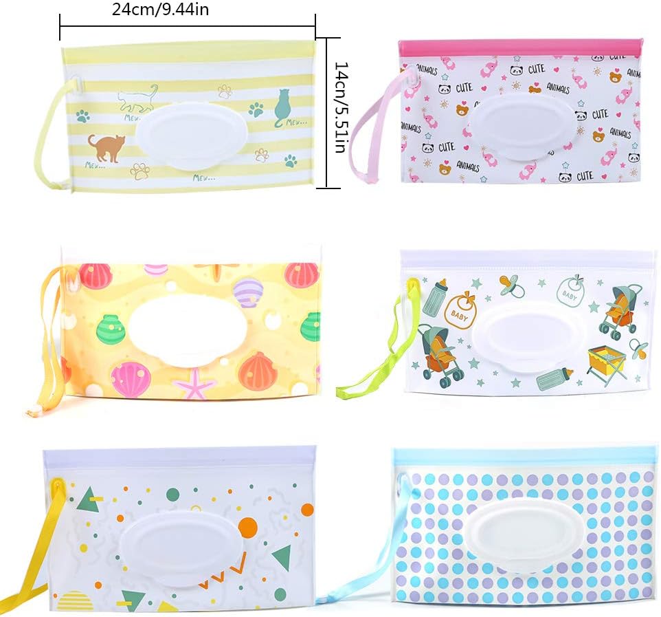 Pa？Uelos de Viaje EcolóGicos y PráCticos SODIAL 6 Piezas de Bolsas de  Toallitas HúMedas PortáTiles Dispensadores de Toallitas para BebéS  Reutilizables Estuches de Transporte Higiene y cuidado Bebé  futakuchi-hakata.com