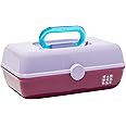 Claire's Features - Caboodles Makeup Case, Pretty in Petite Tote, Medium Organizer Storage Box with Mirror - Lavender & Violet: 9 x 5.5 x 3.8 inches